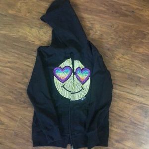 NWOT Justice girls lightweight zip-up hoodie